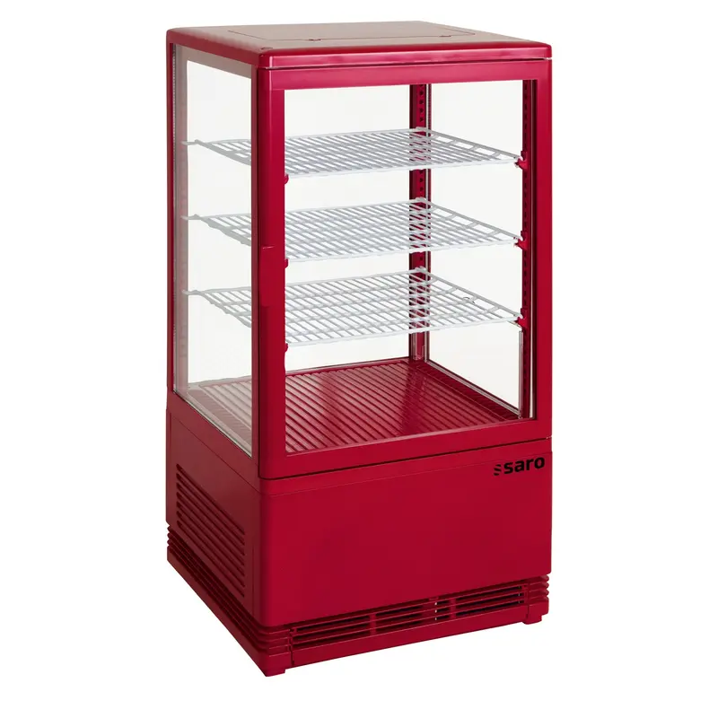 Mini-vitrine réfrigérée à circulation d'air SARO 68 litres, SC 70 rouge - 330-10031