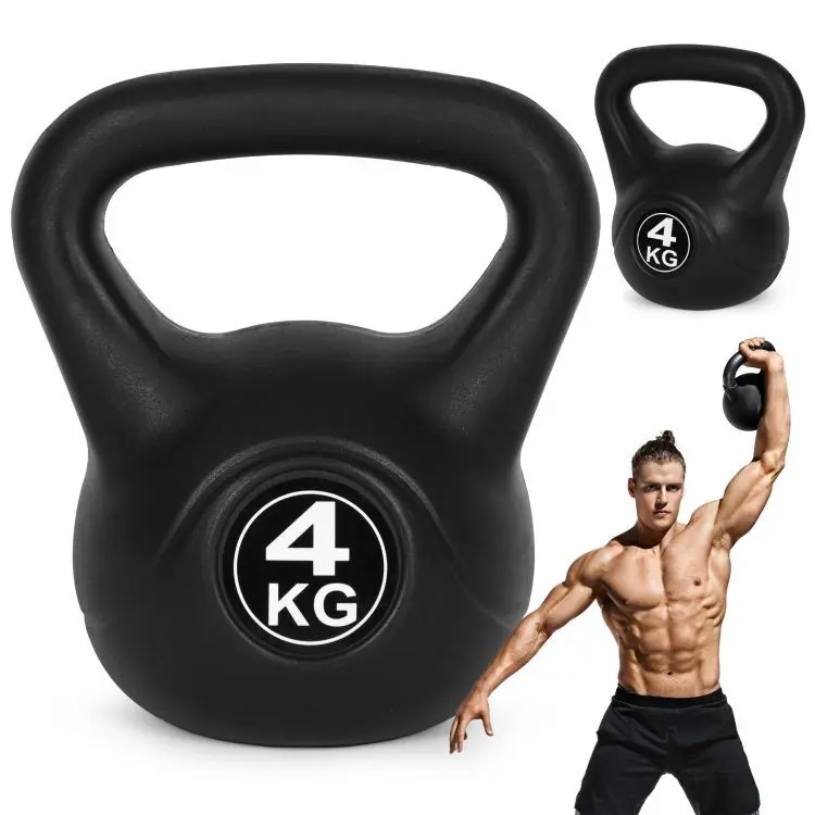 MovePro Kettlebell - 4 kg - Zwart - Fitness Gewicht - Krachttraining - Trainingsgewicht