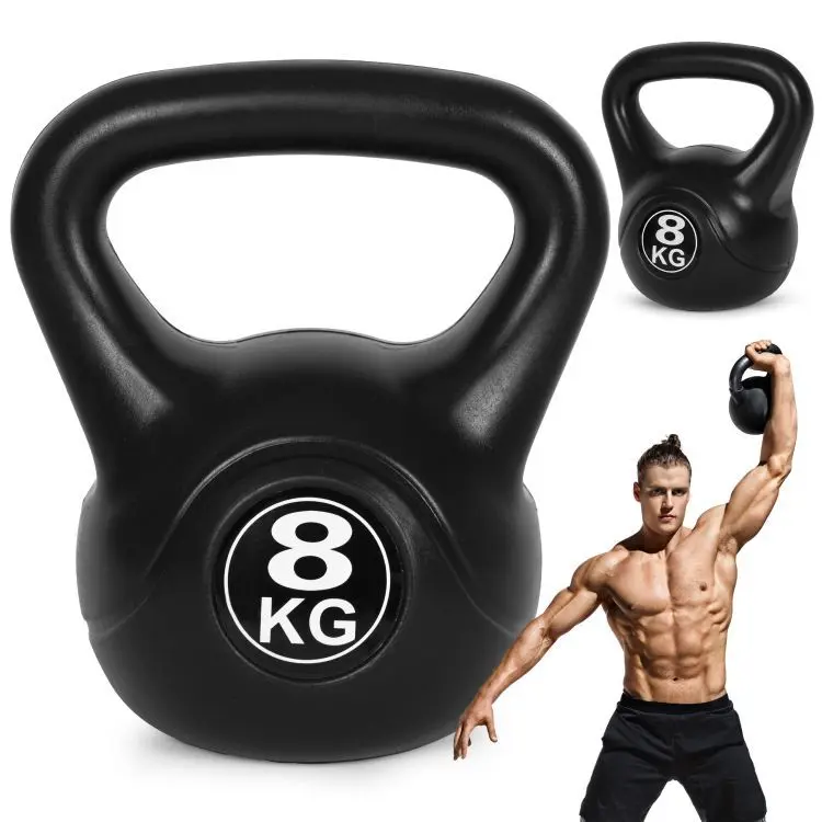 MovePro Kettlebell - 8 kg - Zwart - Fitness Gewicht - Krachttraining - Trainingsgewicht