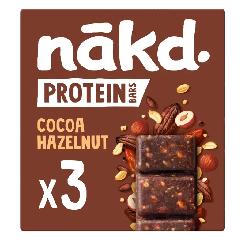 Nakd. Protein bars cocoa hazelnut