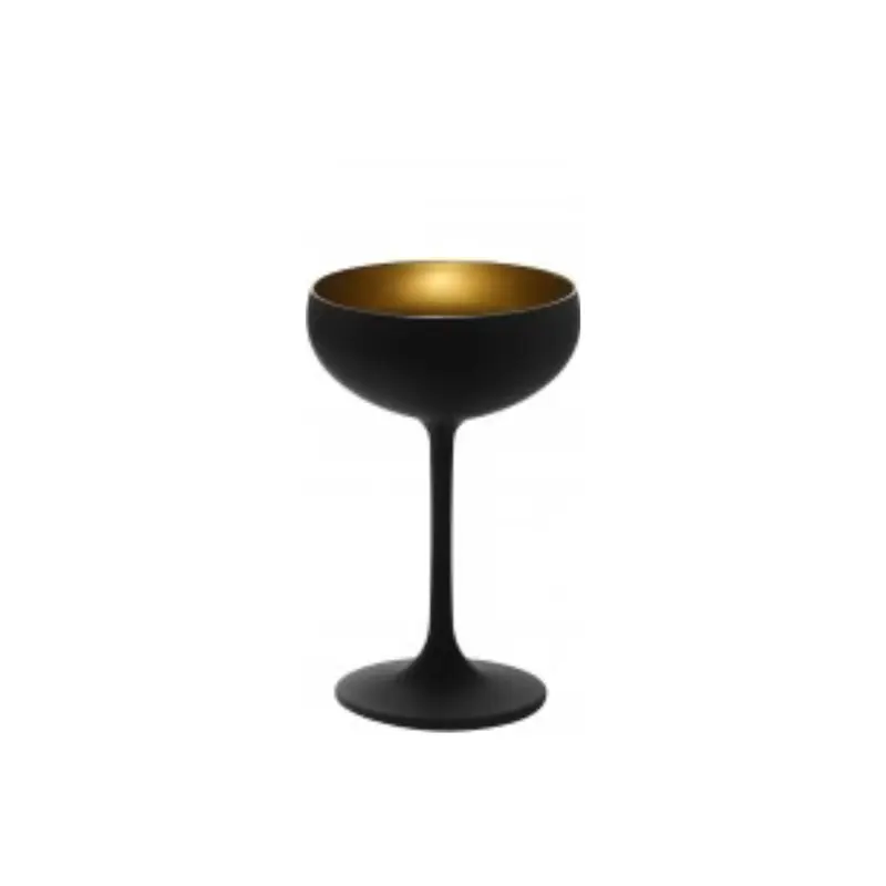 Olympic matt-black Champagne Saucer Gold 230 ml 6/box
