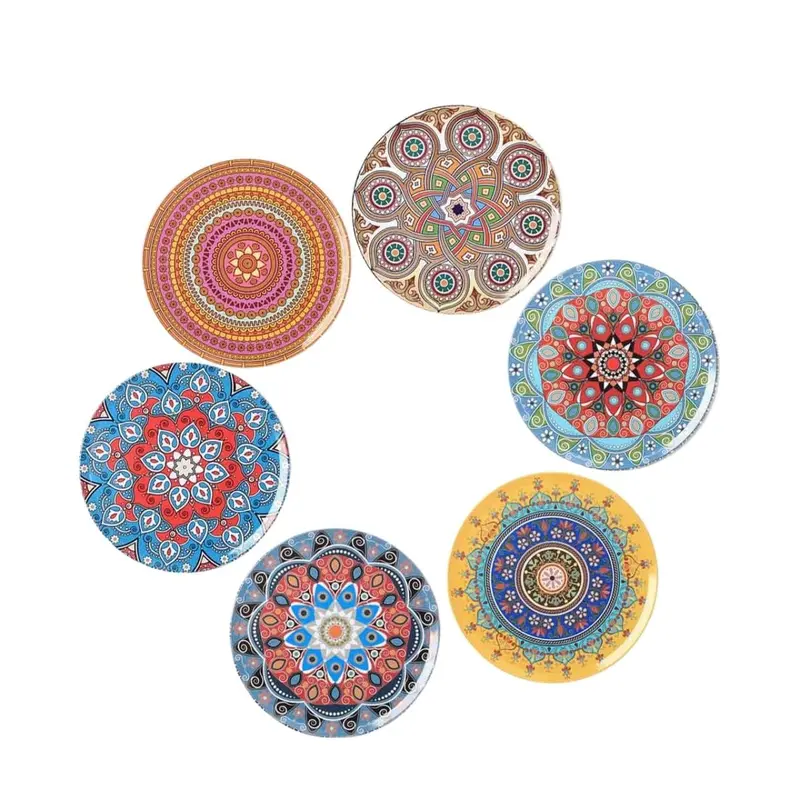 Onderzetters Ø9 cm - 6-delige set | Mandala