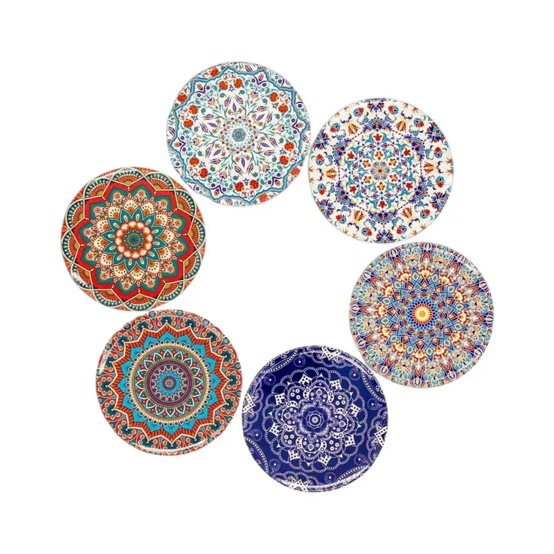 Onderzetters Ø9 cm - 6-delige set | Marrakech