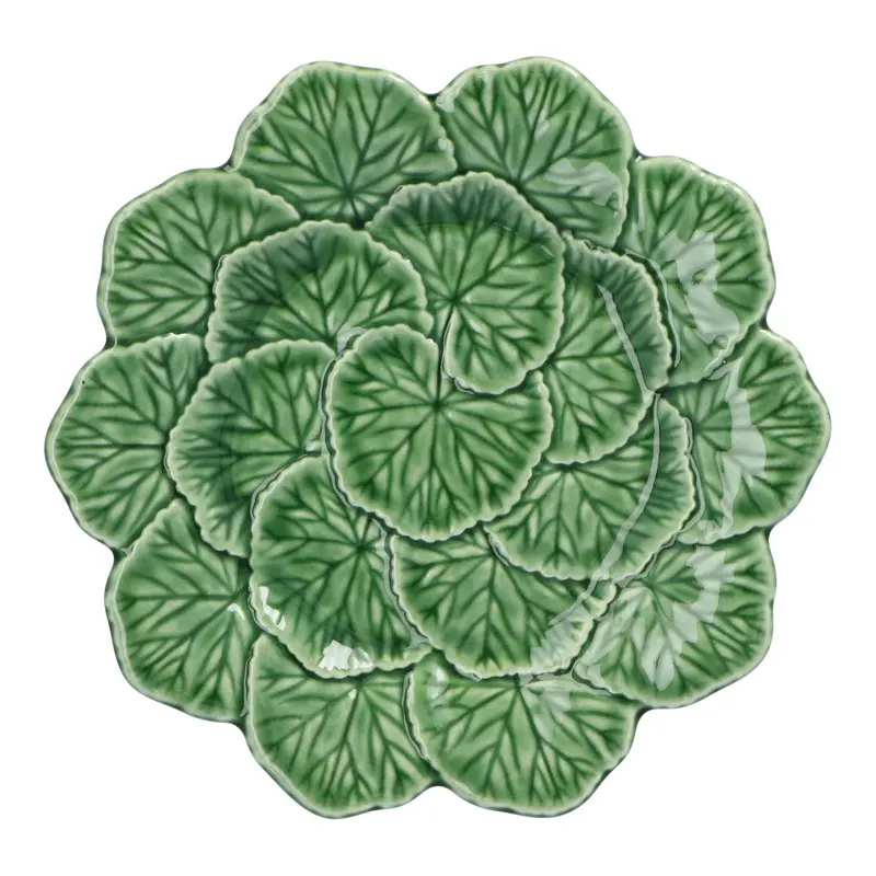 Ontbijtbord Geranium groen 22cm