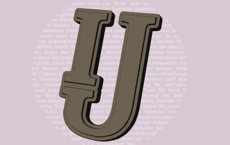 Onze Taal chocoladeletter IJ