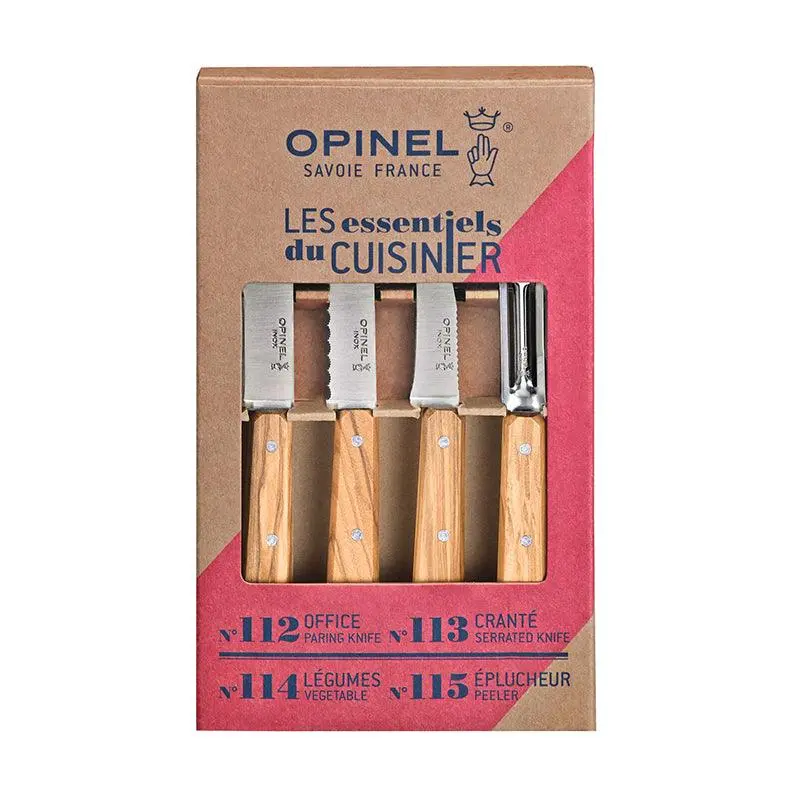 Opinel Messenset 4-delig 'Les Essentials Olive'