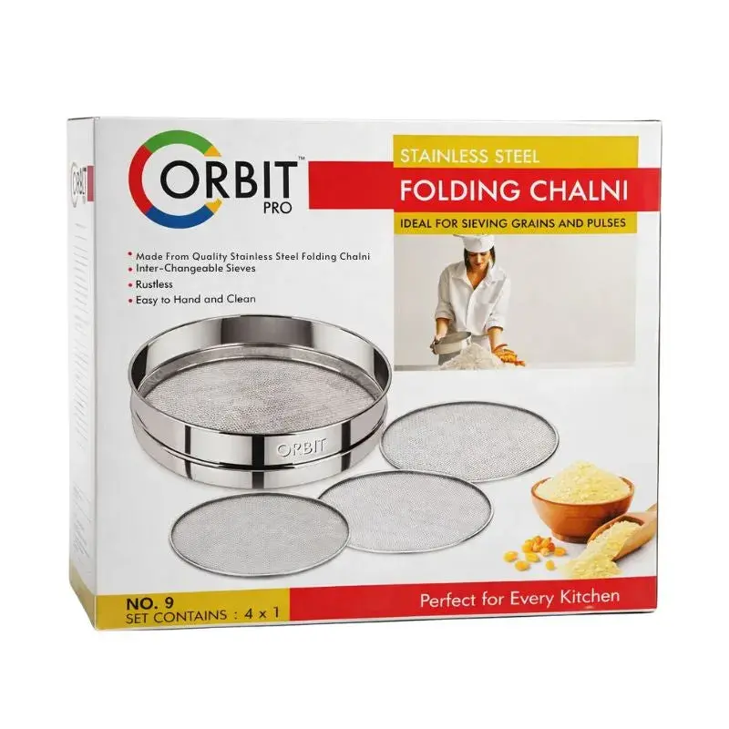 Orbit Stainless Steel Folding Chalni / Flour Sieve