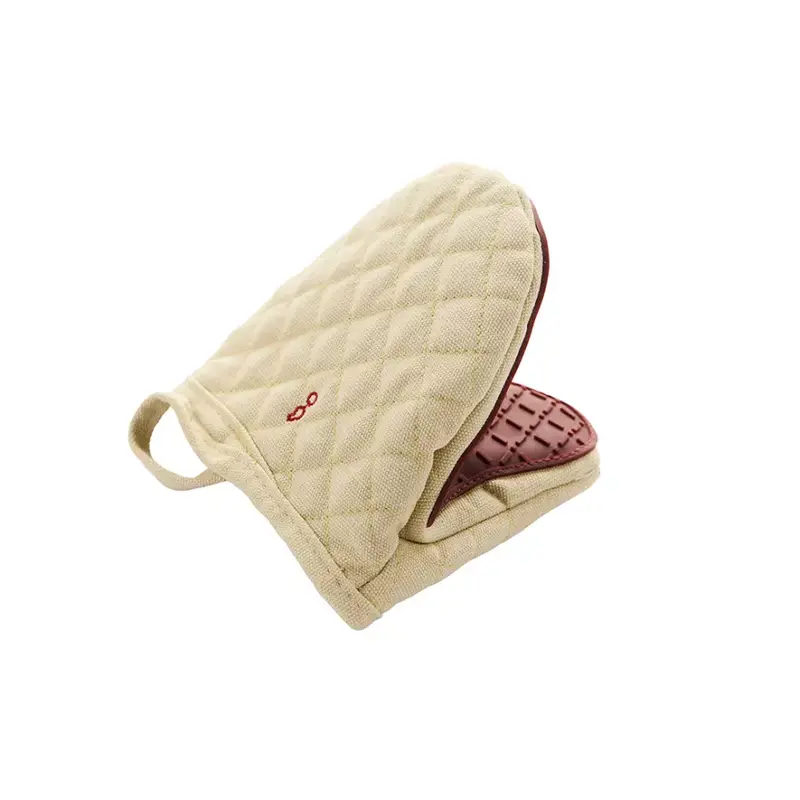 Pannengreep uit platinum silicone Vintage Maroon/Warm Beige