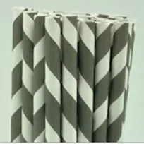 Paperstraw greywhite 8*255 mm