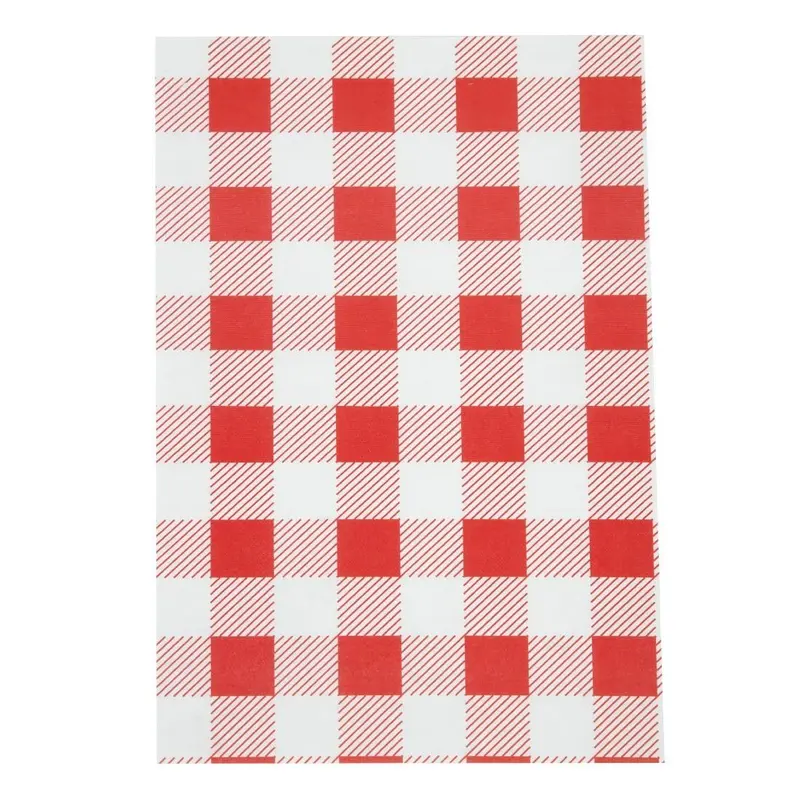 Papier ingraissable vichy rouge 190 x 310mm (lot de 200)
