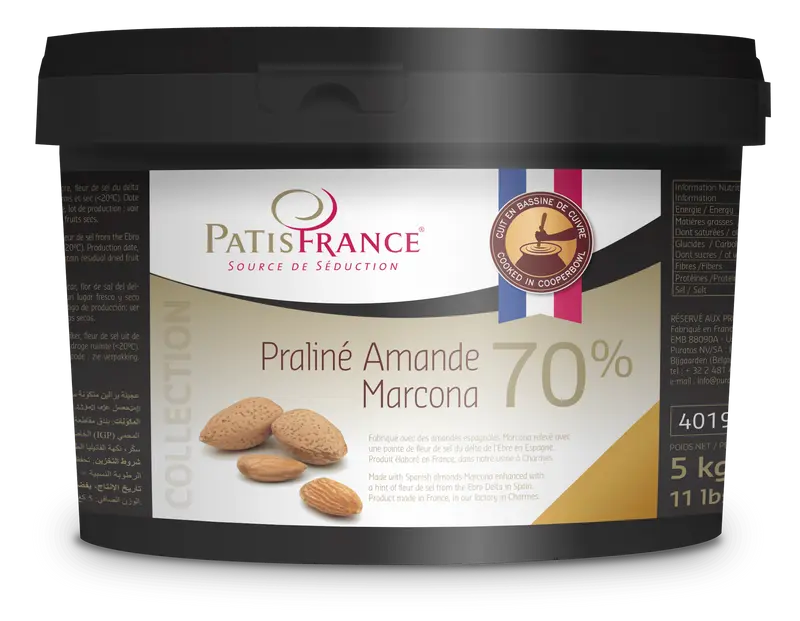 PatisFrance Marcona Amandelpraliné – 5 kg