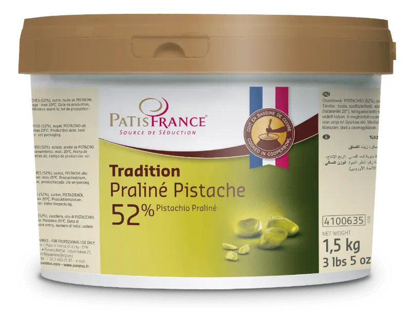 PatisFrance  Praline Pistaches 52% 1,5 kg
