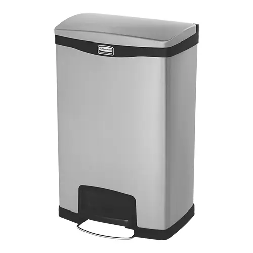 Pedaalafvalbak 30 liter RVS/Front