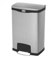 Pedaalafvalbak 90 liter RVS/Front
