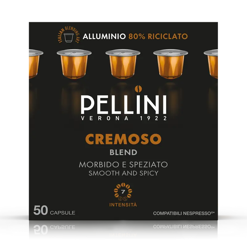 Pellini Cremoso Nespresso® compatibele capsules 50 – Vol en romig Italiaanse espresso