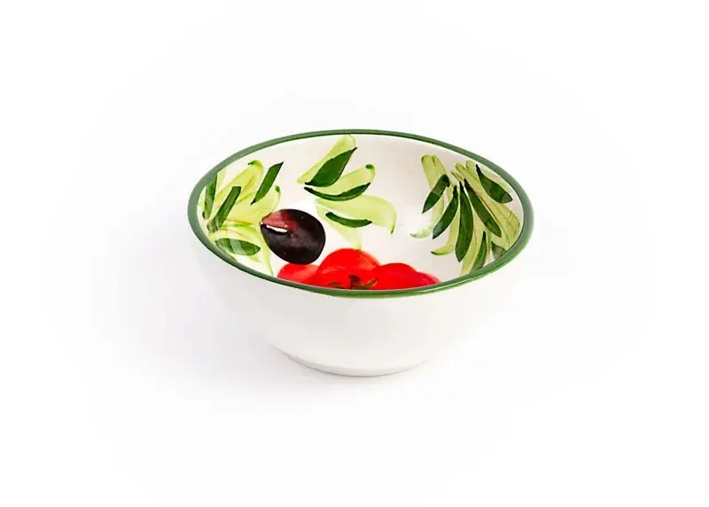 Piccobella Schaal - Tomaat/Olijf - Keramiek - Ø 12 cm