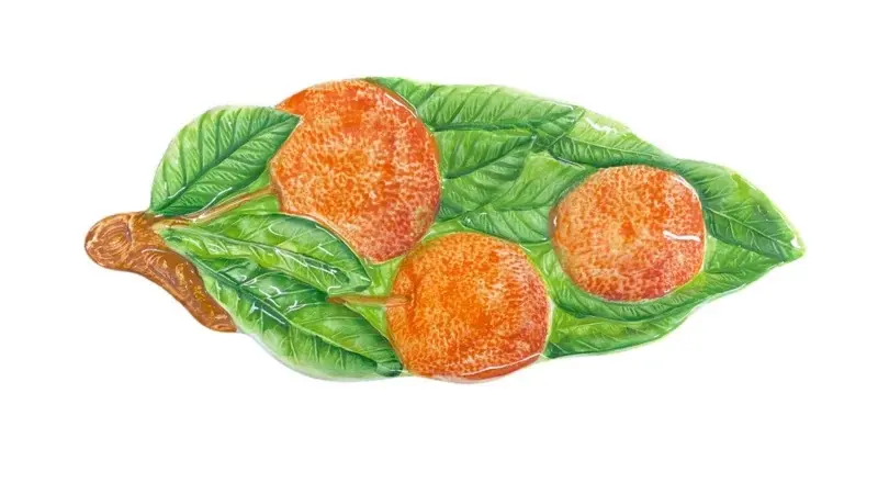 Piccobella Schaaltje - Sinaasappel - Keramiek -  26,5 cm x 11,5 cm