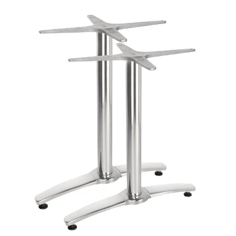 Pied de table double aluminium Bolero (lot de 2)