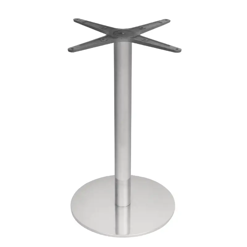 Pied de table rond en acier inoxydable Bolero