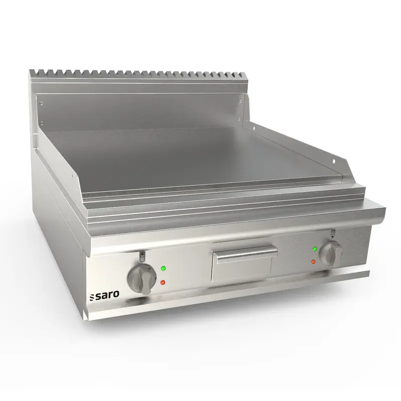 Plaque de cuisson électrique SARO, 800 mm de large, de table, surface lisse LQ / FTE4BBL - 423-8710