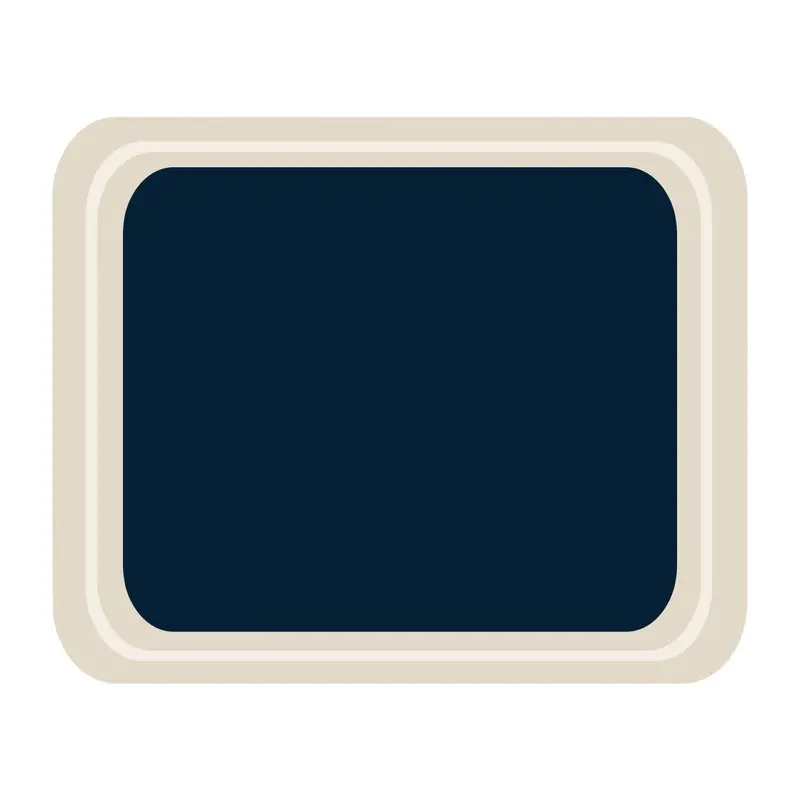 Plateau de service en polyester Roltex Cafétéria 325 x 265mm bleu