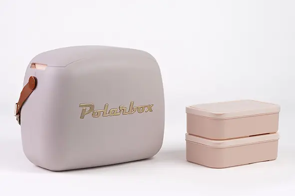 Polarbox koelbox 6L - Pearl gold - inclusief 2 lunchboxen