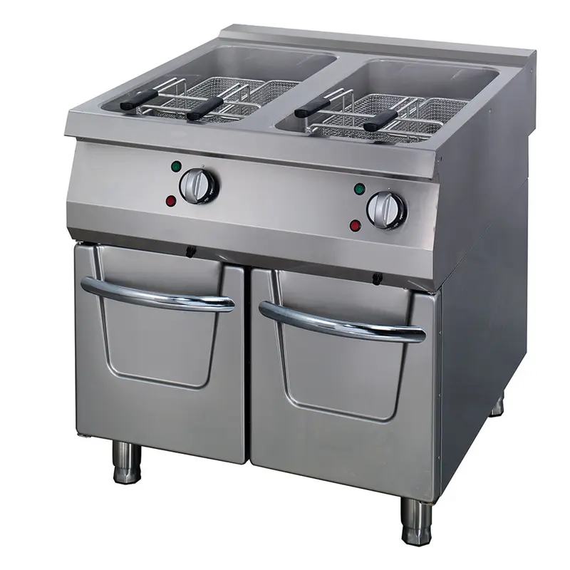 Premium friteuse - 2 x 22 L - unité double - profondeur 90 cm - avec robinet de vidange - électrique – Maxima 09398608