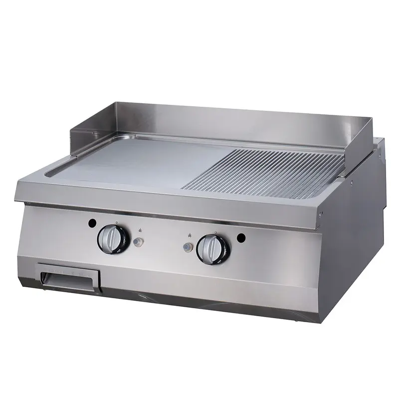 Premium plaque de gril - demi-rainuré - unité double - profondeur 90 cm - gaz – Maxima 09398571