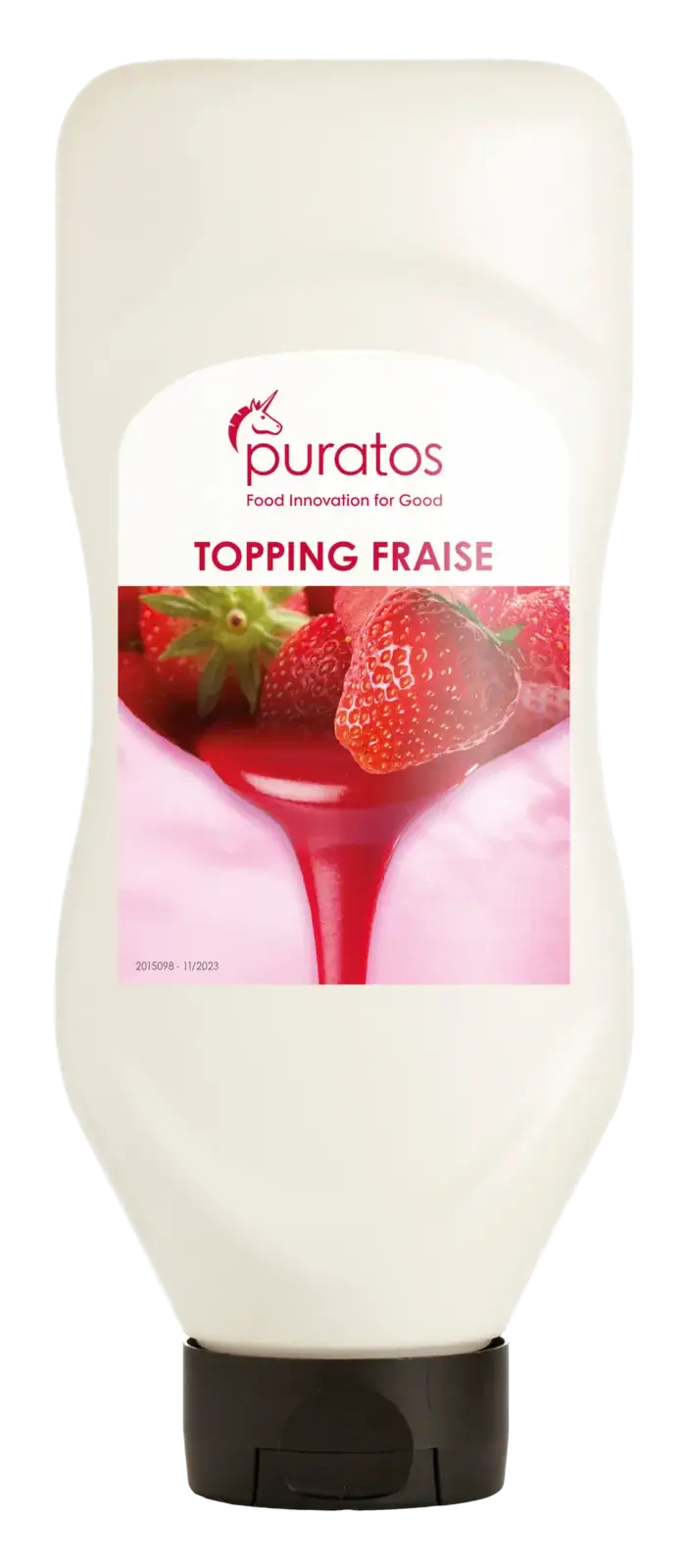 Puratos Sauce Fraise Topping – doos 6 × 1,1 kg