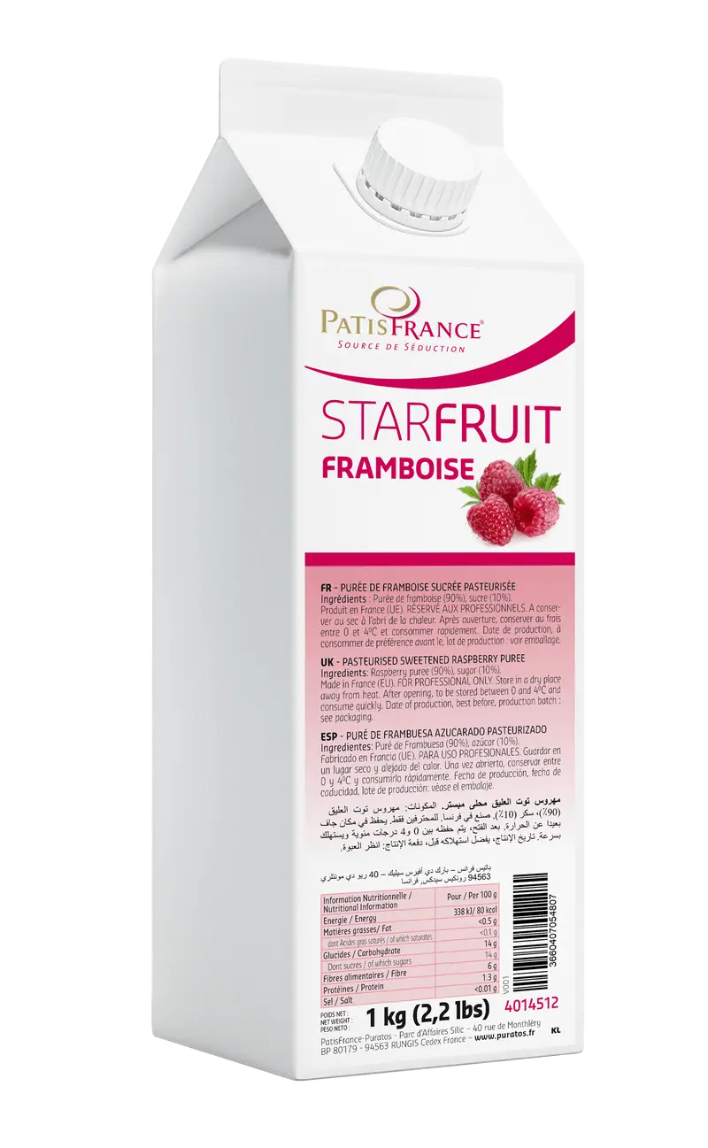Puratos Starfruit Framboise – frambozenfruitpuree 1 kg