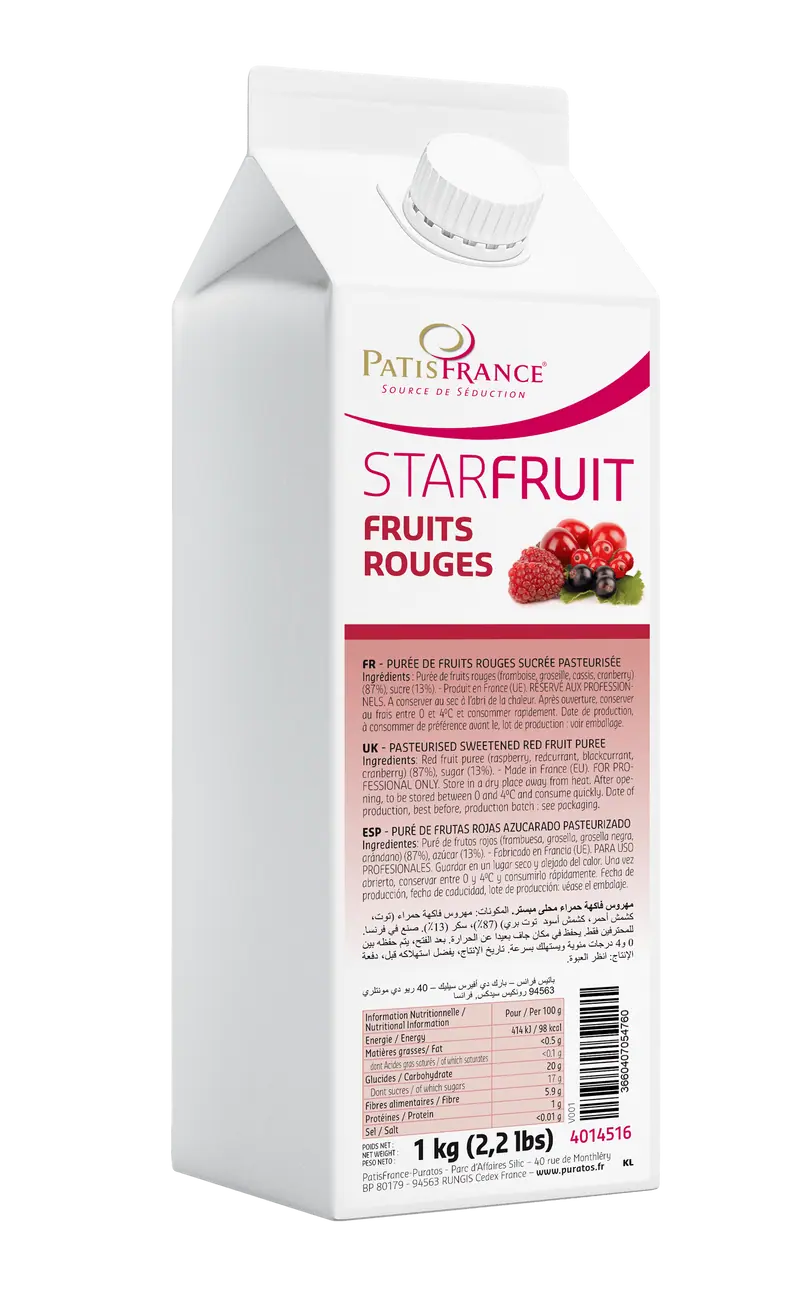 Puratos Starfruit Fruits Rouges – roodfruitpuree 1 kg