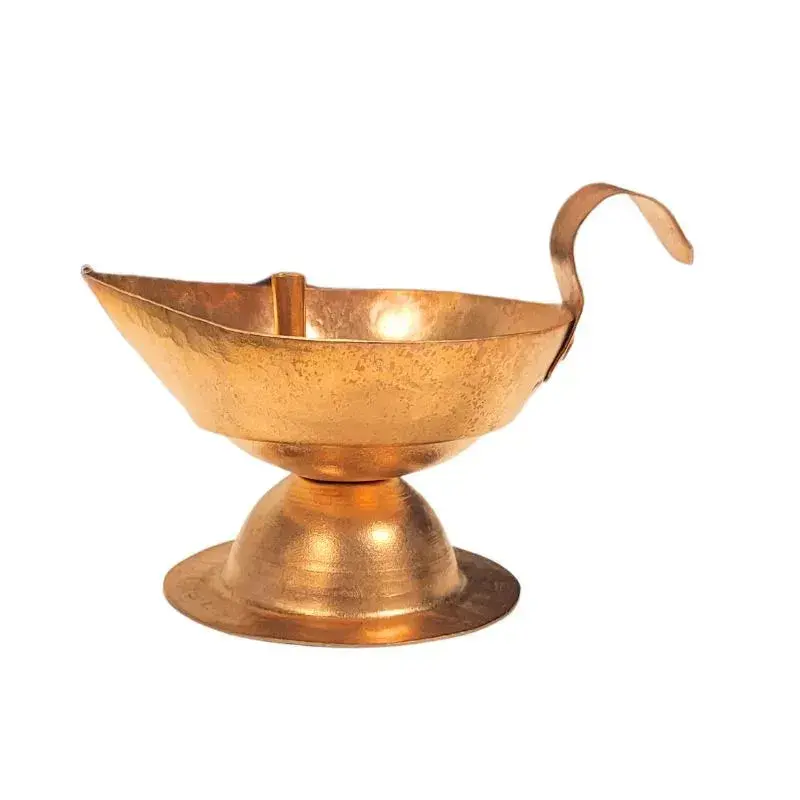 Pure Copper Diya for Pooja D1 Big