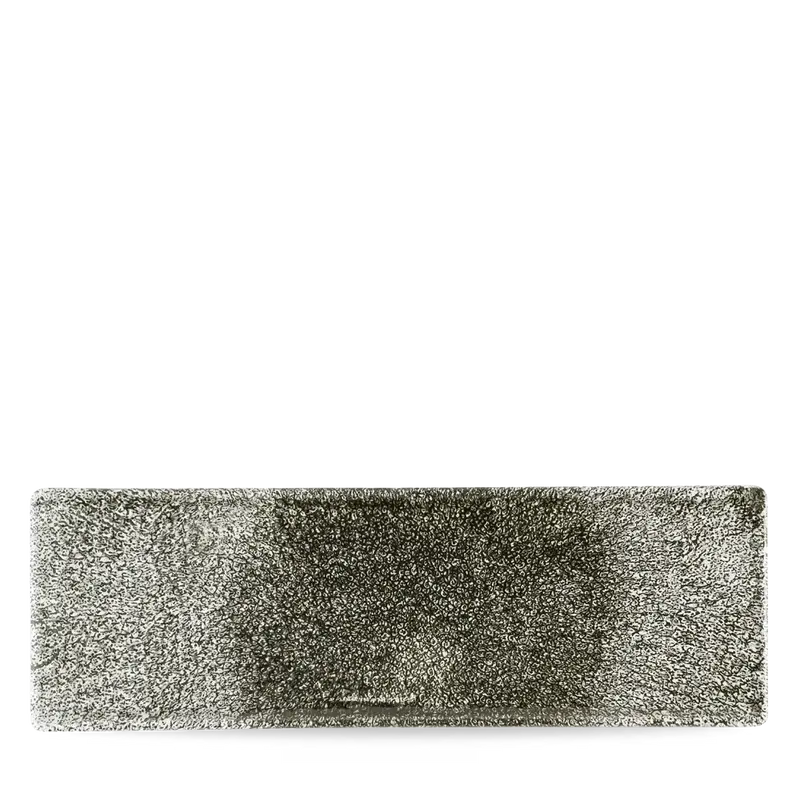 Raku Quartz Black Oblong Plate 33X11cm 6/box