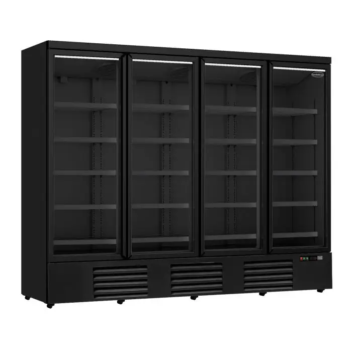 RÉFRIGÉRATEUR 4 PORTES VITRÉES NOIR JDE-2025R BL 7455.2240
