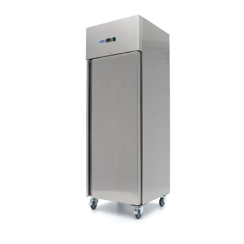 Réfrigérateur - 400 L - 3 étagères réglables (1/1 GN) - acier inoxydable - sur roulettes  – Maxima 09400131
