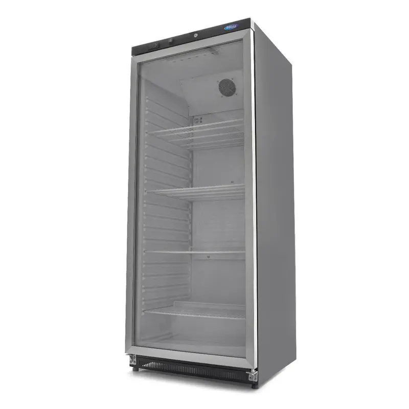 Réfrigérateur - 600 L - noir - avec porte en verre – Maxima 09405032