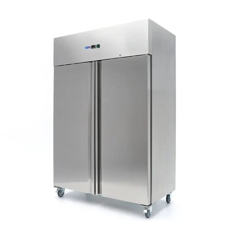 Réfrigérateur - 800 L - 6 étagères réglables - acier inoxydable - sur roulettes – Maxima 09400042