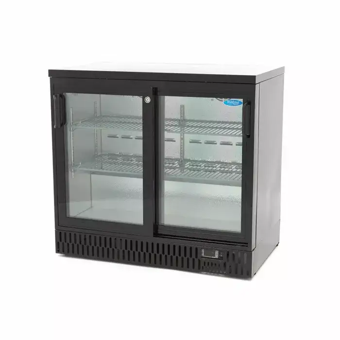 Réfrigérateur à boissons - 227 L - 2 portes coulissantes - 4 étagères réglables
