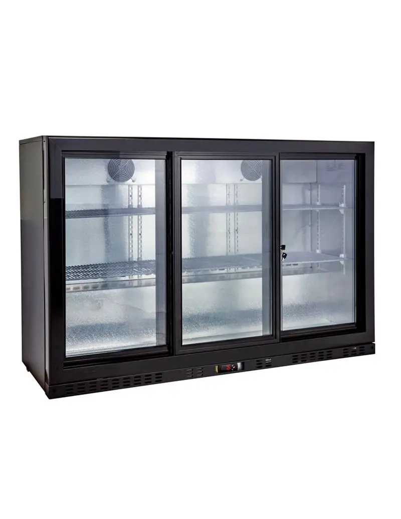 Réfrigérateur à boissons - 341 L - 3 portes coulissantes - 6 étagères réglables