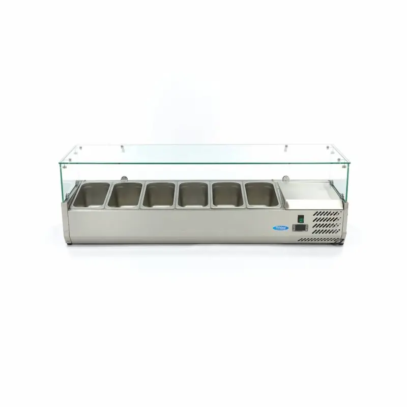 Réfrigérateur de préparation de comptoir - 140 cm - s'adapte à 6 x 1/3 GN – Maxima 09400323