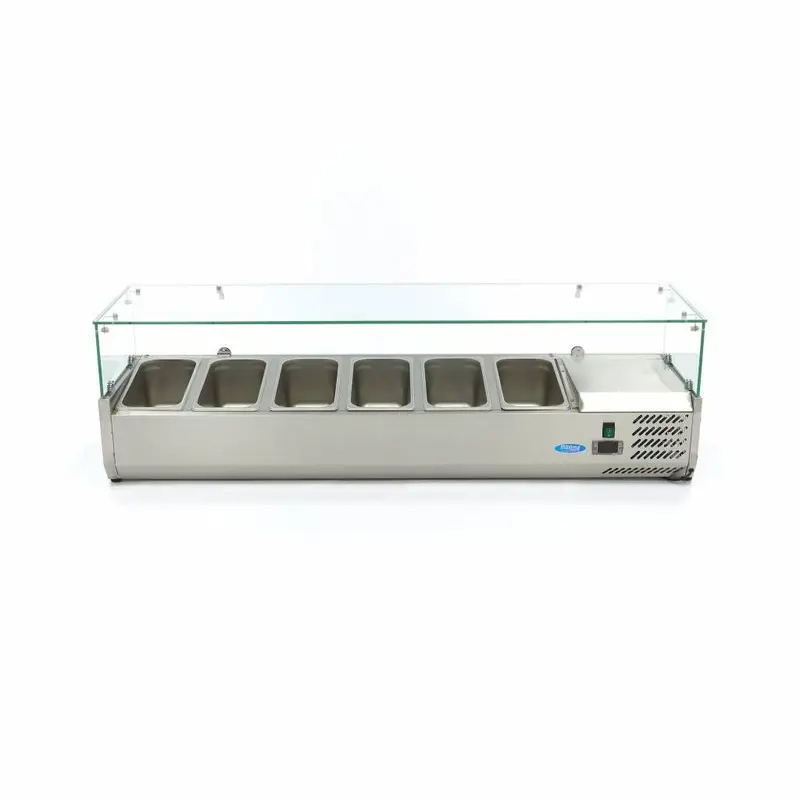 Réfrigérateur de préparation de comptoir - 150 cm - s'adapte à 6 x 1/3 GN – Maxima 09400326