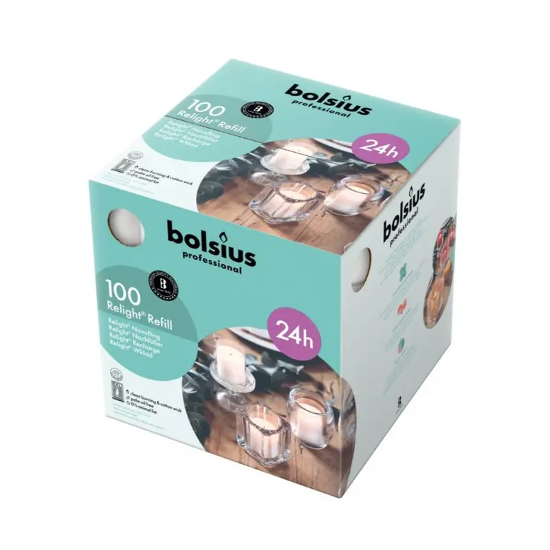 ReLight navullingen, Brandduur 24u, Transparant, doos 100