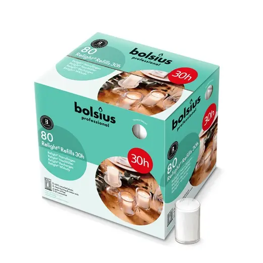 ReLight navullingen, Brandduur 30u, Transparant, doos 80