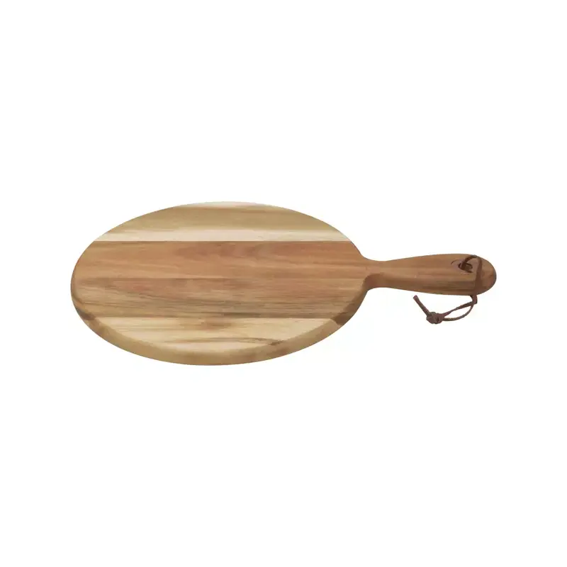 Ronde serveerplank uit acaciahout 35x24.5x1.5cm