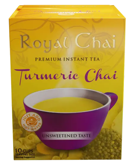 Royal Chai Turmeric Latte Ongezoet – een gouden mix van thee en specerijen - 140 g