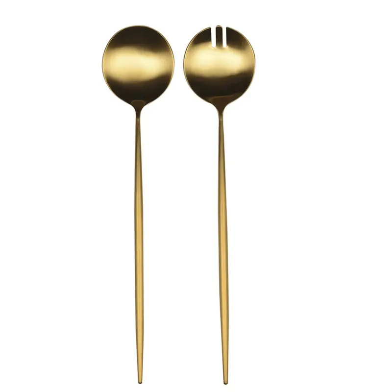 Saladebestek 2-delig - Goud