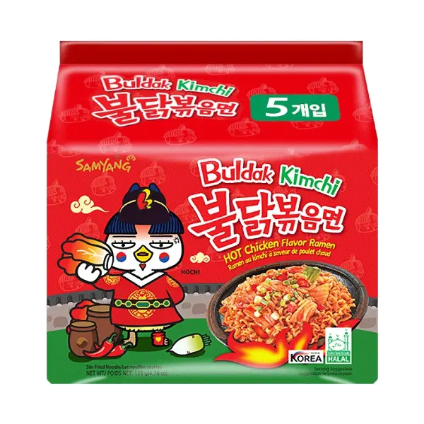 Samyang Ramen Spicy Chicken Buldak With Kimchi Flavor 5X135Gr