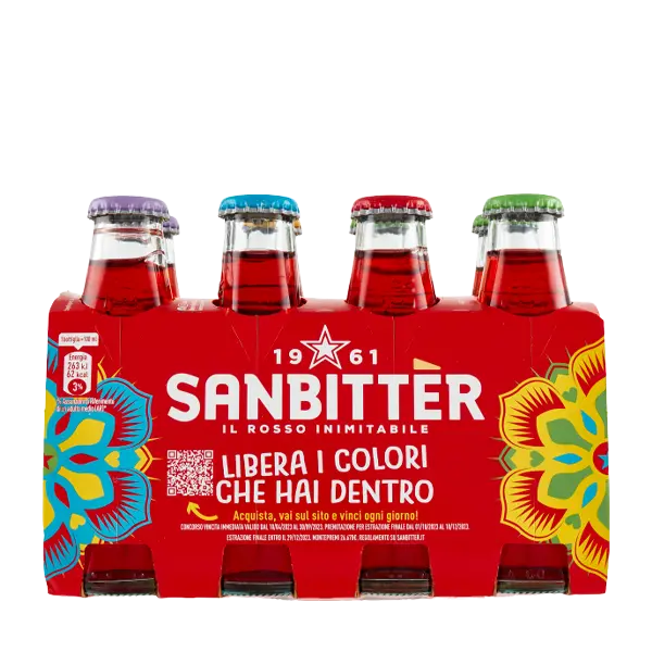 Sanbittèr Rosso Alcoholvrij Italiaans Bitter Aperitief [8x10cl]