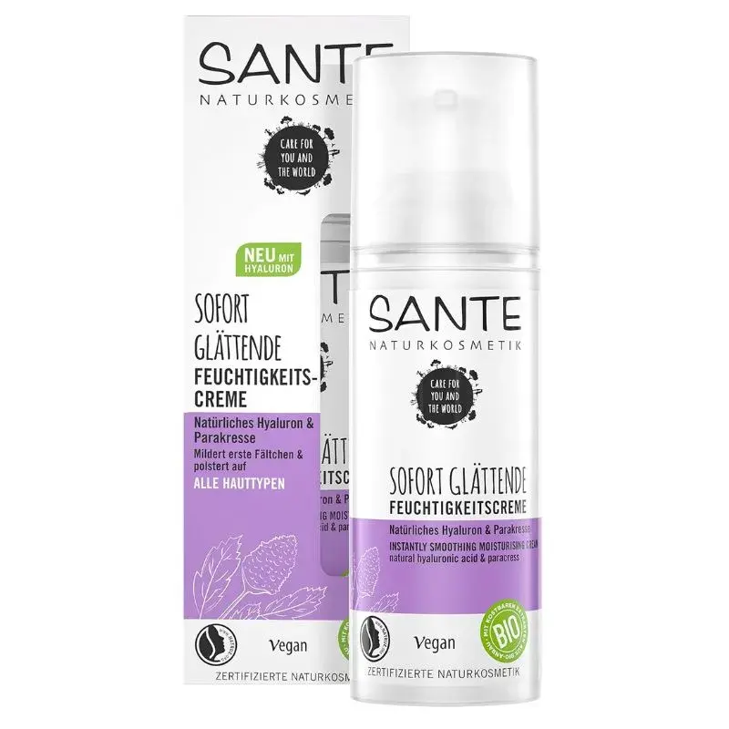 Sante Natural Cosmetics Instant Moisturizer Natural Hyaluronic Acid & Paracress - 50ml