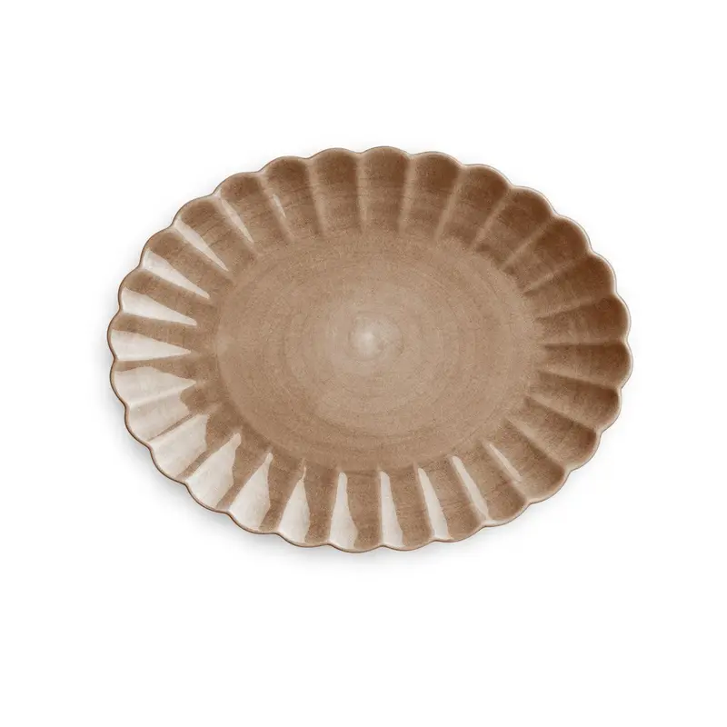 Schaal Oyster 35cm cinnamon